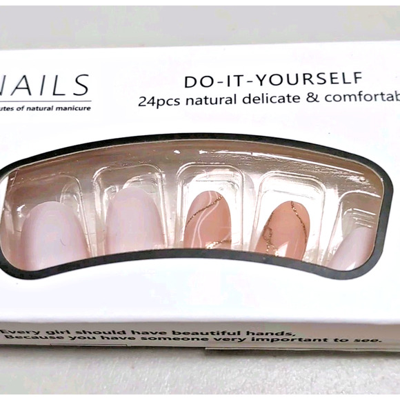 Stick Press On False Nails Lot Of 6 Red Pink Blue White Do It Yourself #3 READ - Picture 5 of 13